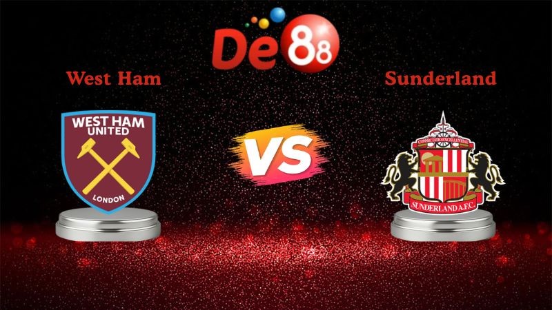 DE88 Soi kèo West Ham vs Sunderland 19h30 ngày 24/01/2026 - Ngoại Hạng Anh