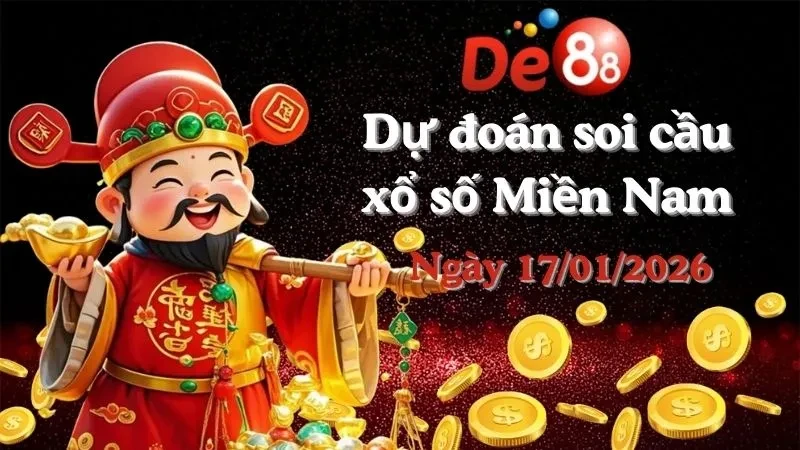 DE88 Dự đoán xổ số miền Nam hôm nay ngày 17/01/2026 [Chuẩn Nhất]